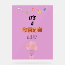 赤ちゃんシャワーのアクリル記号 アクリルサイン