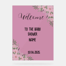 赤ちゃんシャワーのアクリル記号