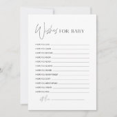 赤ちゃんシャワーのアドバイスカードのハロウの願い 招待状 (正面)