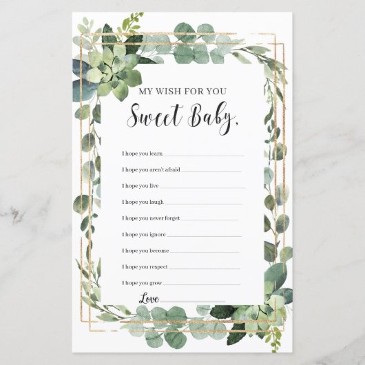 赤ちゃんシャワーのゲームに私の願いを多汁に (正面)