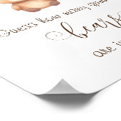 赤ちゃんシャワーのゲームは何人のグミベアを推測する ポスター (角)