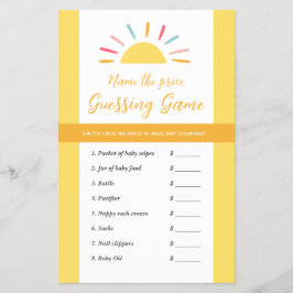 赤ちゃんシャワーのゲームシート推定価格、サン奇跡 チラシ