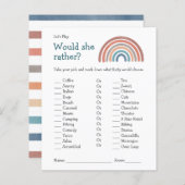 赤ちゃんシャワーのゲーム彼女はむしろボーホレインボー (正面/裏面)