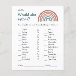 赤ちゃんシャワーのゲーム彼女はむしろボーホレインボー