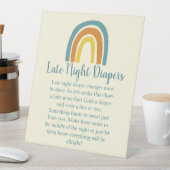 赤ちゃんシャワーのゲーム用サイン 台座サイン (インサイチュ)