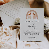 赤ちゃんシャワーのゲーム、虹を言わない 招待状