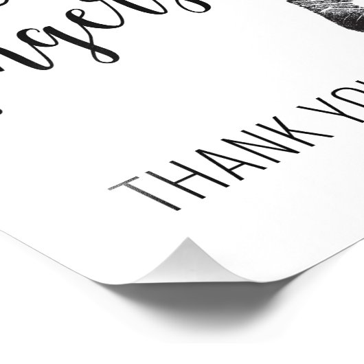 赤ちゃんシャワーのサインありがとう フォトプリント            (角)