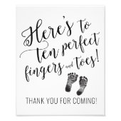 赤ちゃんシャワーのサインありがとう フォトプリント            (正面)