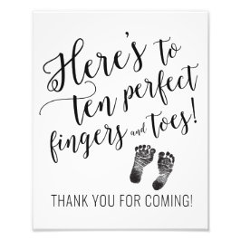 赤ちゃんシャワーのサインありがとう フォトプリント           