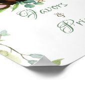 赤ちゃんシャワーのサインの好意&賞品赤パンダ熊 ポスター (角)