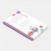 赤ちゃんシャワーのサーカスの願いをノートに投稿 ポストイット (アングル)