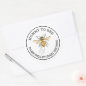 赤ちゃんシャワーのシールが少しハチミツの途中にある ラウンドシール (封筒)