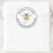 赤ちゃんシャワーのシールが少しハチミツの途中にある ラウンドシール (バッグ)