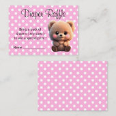 赤ちゃんシャワーのテディベアを待つことができる エンクロージャーカード (正面/裏面)