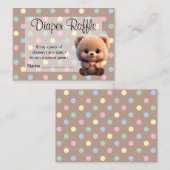 赤ちゃんシャワーのテディベアを待つことができる エンクロージャーカード (正面/裏面)