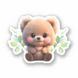 赤ちゃんシャワーのテディベアを待つことができる シール