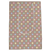 赤ちゃんシャワーのテディベアを待つことができる ミディアムペーパーバッグ (裏面)