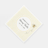 赤ちゃんシャワーのナプキンの途中に小さな蜂蜜がある スタンダードランチョンナプキン (角)