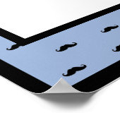 赤ちゃんシャワーのバナーのポスター口ひげテーマ ポスター (角)