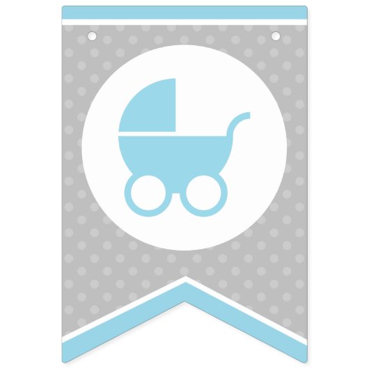 赤ちゃんシャワーのバンティングフラグ/男の赤ちゃん用バナー バンティングフラッグ (第1の旗)