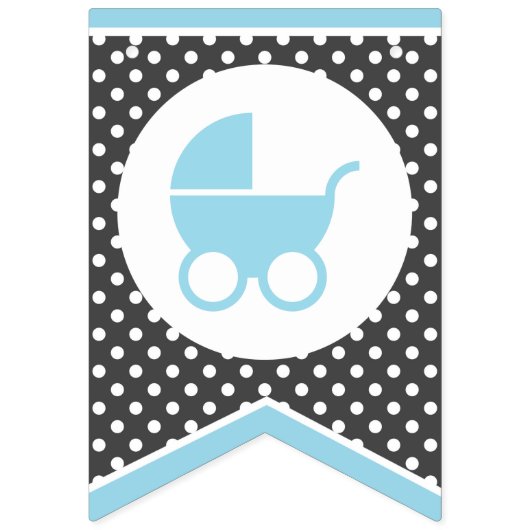 赤ちゃんシャワーのバンティングフラグ/男の赤ちゃん用バナー バンティングフラッグ (第1の旗)