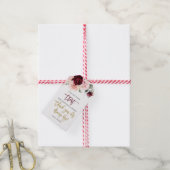 赤ちゃんシャワーのバーガンディとピンクの秋フローラでドライブ ギフトタグ (より糸付き)