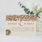 赤ちゃんシャワーのブックリクエストのためのコーヒー豆本 招待状 (スタンド正面)