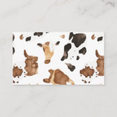 赤ちゃんシャワーのブックリクエストのための小さなカウボーイの本 エンクロージャーカード (裏面)