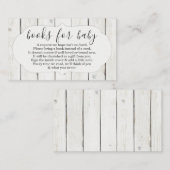 赤ちゃんシャワーのブックリクエスト招待状素朴- エンクロージャーカード (正面/裏面)