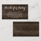 赤ちゃんシャワーのブックリクエスト招待状素朴- エンクロージャーカード (正面/裏面)