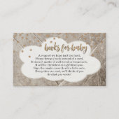 赤ちゃんシャワーのブックリクエスト招待状素朴- エンクロージャーカード (正面)