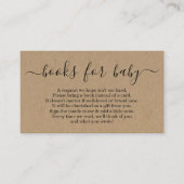 赤ちゃんシャワーのブックリクエスト招待状素朴- エンクロージャーカード (正面)