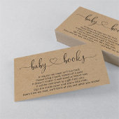 赤ちゃんシャワーのブックリクエスト招待状素朴- エンクロージャーカード