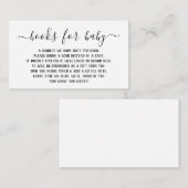 赤ちゃんシャワーのブックリクエスト招待状 エンクロージャーカード (正面/裏面)