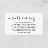赤ちゃんシャワーのブックリクエスト招待状 エンクロージャーカード (正面)
