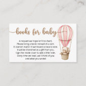 赤ちゃんシャワーのブックリクエスト招待状 エンクロージャーカード (正面)