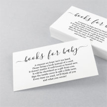 赤ちゃんシャワーのブックリクエスト招待状-シンプル