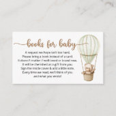 赤ちゃんシャワーのブックリクエスト エンクロージャーカード (正面)