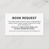 赤ちゃんシャワーのブックリクエスト エンクロージャーカード (正面)