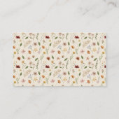 赤ちゃんシャワーのブックリクエストBoho Wildflower エンクロージャーカード (裏面)