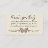 赤ちゃんシャワーのブックリクエストBoho Wildflower エンクロージャーカード (正面)