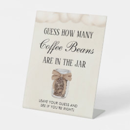 赤ちゃんシャワーのベビーの数を推測する 台座サイン