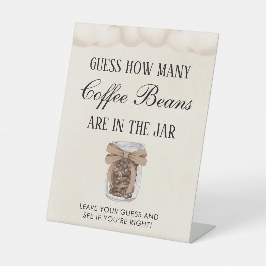 赤ちゃんシャワーのベビーの数を推測する 台座サイン (正面)