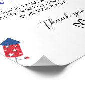 赤ちゃんシャワーのベビーウェルウィッシュ祈りの言葉 ポスター (角)