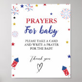 赤ちゃんシャワーのベビーウェルウィッシュ祈りの言葉 ポスター (正面)