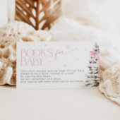 赤ちゃんシャワーのリクエストのためのピンクの弓クリスマスブック エンクロージャーカード