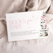 赤ちゃんシャワーのリクエストのためのピンクの弓クリスマスブック エンクロージャーカード