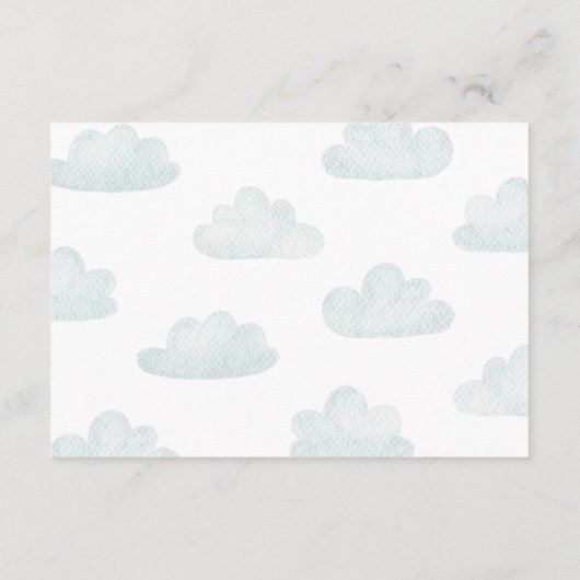 赤ちゃんシャワーのリクエスト用の本を持って来る | ヘリコプター エンクロージャーカード (裏面)