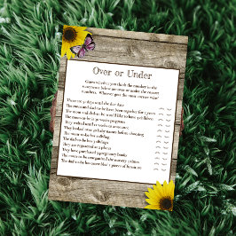 赤ちゃんシャワーの上または下のひまわりピンクの蝶 招待状