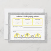 赤ちゃんシャワーの予測と願い – 中立 招待状 (正面)